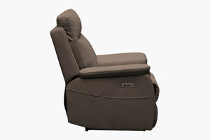 Como Leather Recliner Armchair - Latte