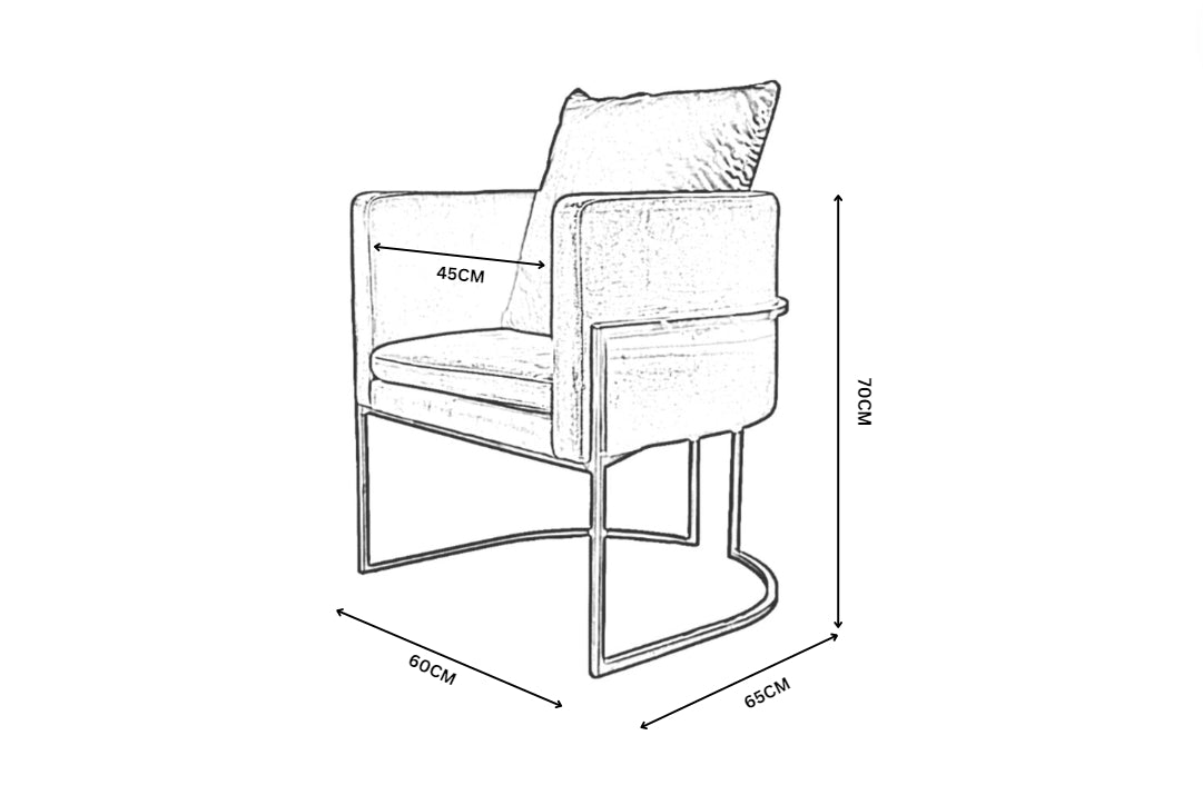 Courtney Accent Chair size