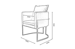 Courtney Accent Chair size