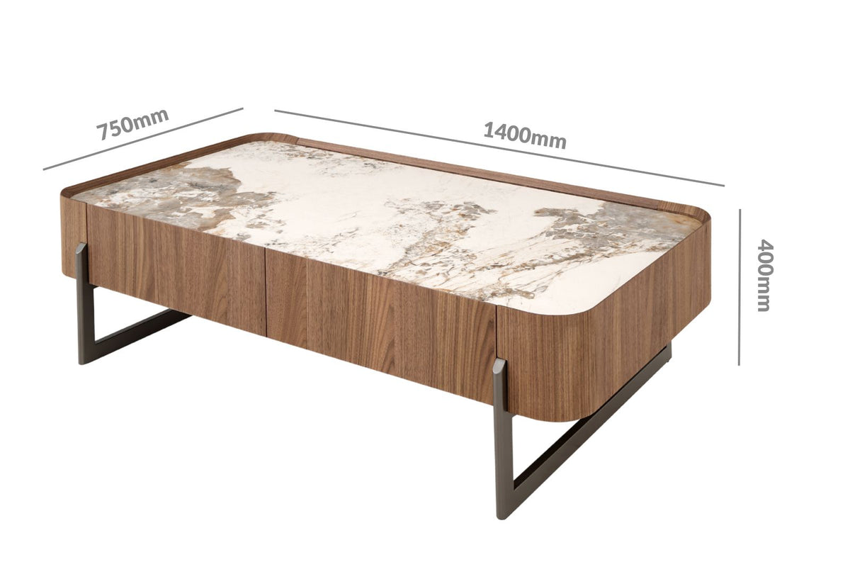 Elettra Ceramic Top Coffee Table