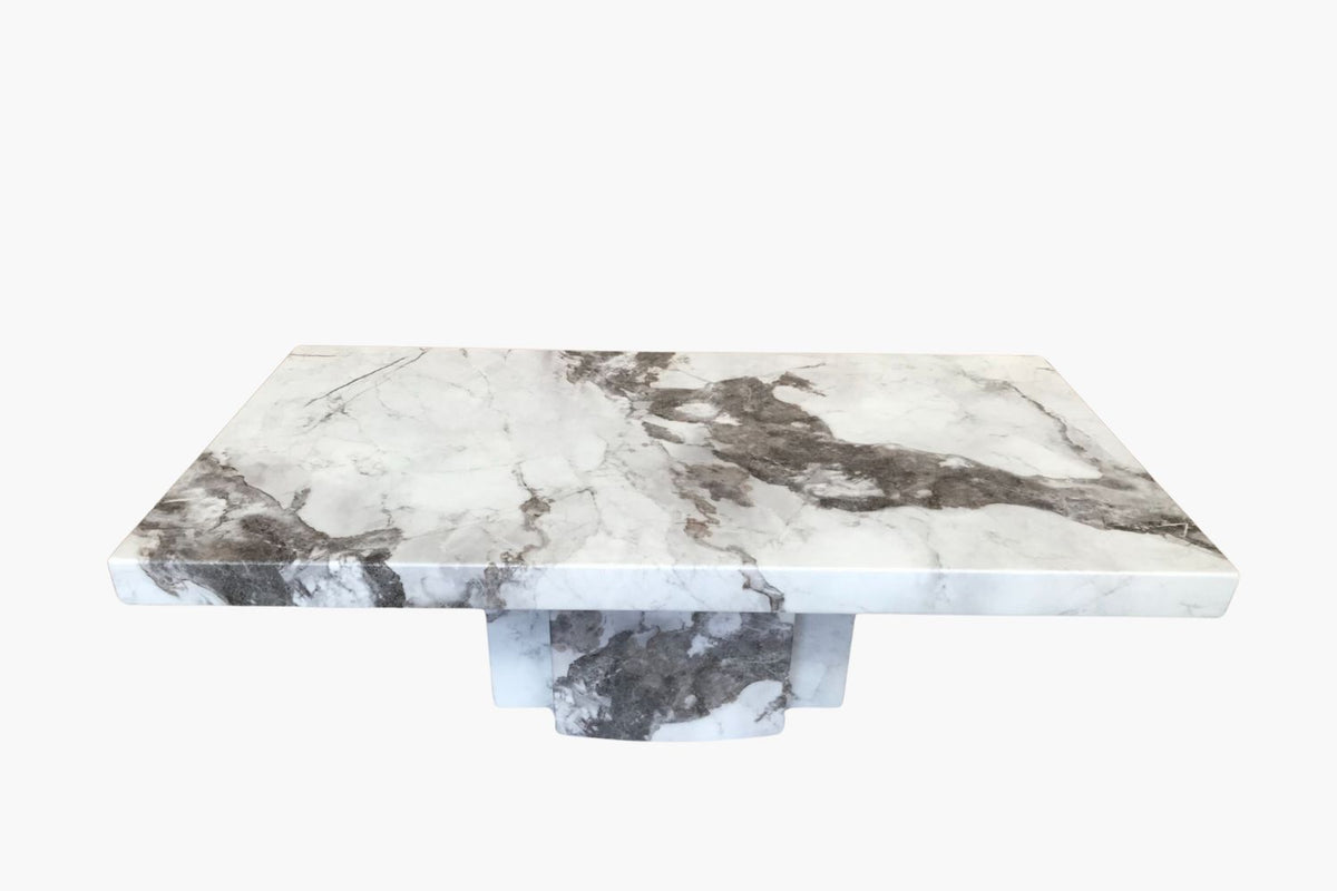 Louis Marble Coffee Table - Cloud Grey