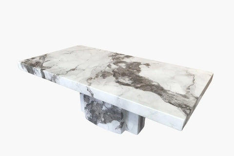 Louis Marble Coffee Table - Cloud Grey - Adore Home Living - Coffee Table - bd2024, blknov2024, coffee table, LouisMarble, marble dining, Marble Dining Set, marble table, melbourne furniture store, sale, springsale2024