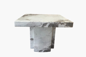 Louis Marble Lamp Table - Grey