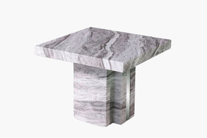 Louis Marble Lamp Table - Grey