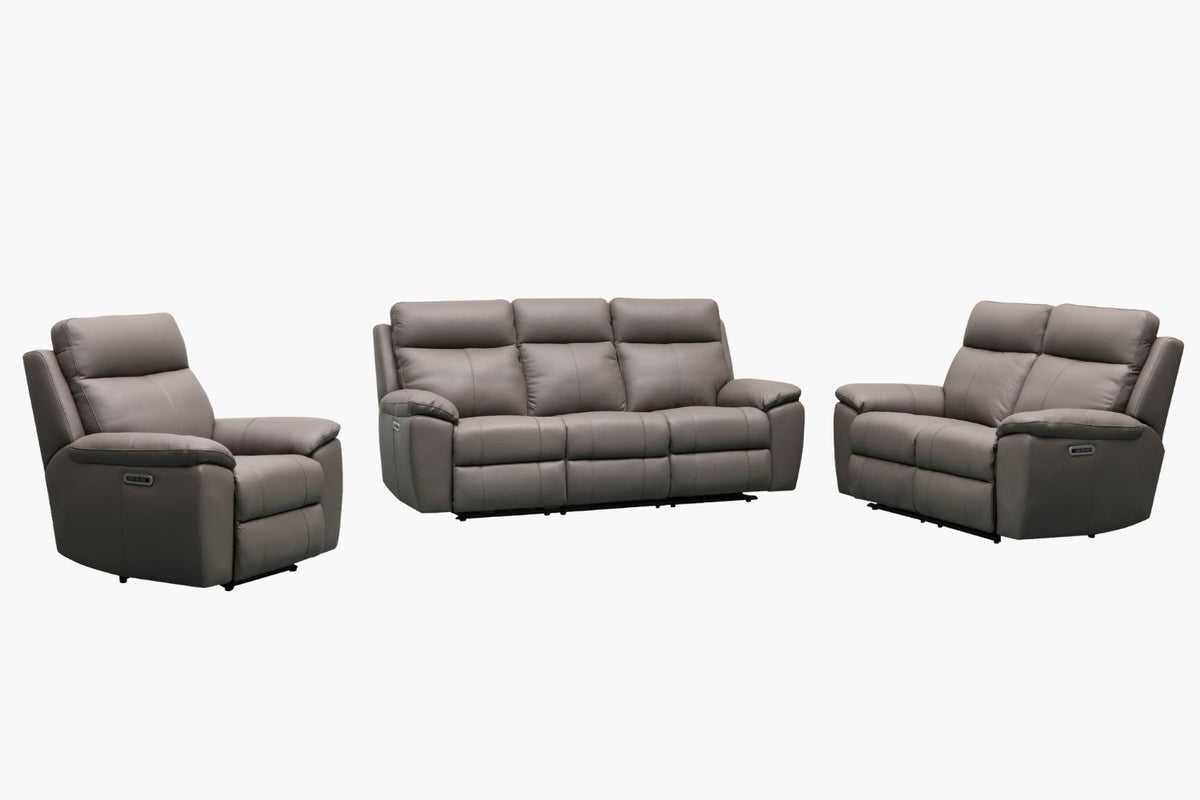 Paterson Full Leather Recliner Suite