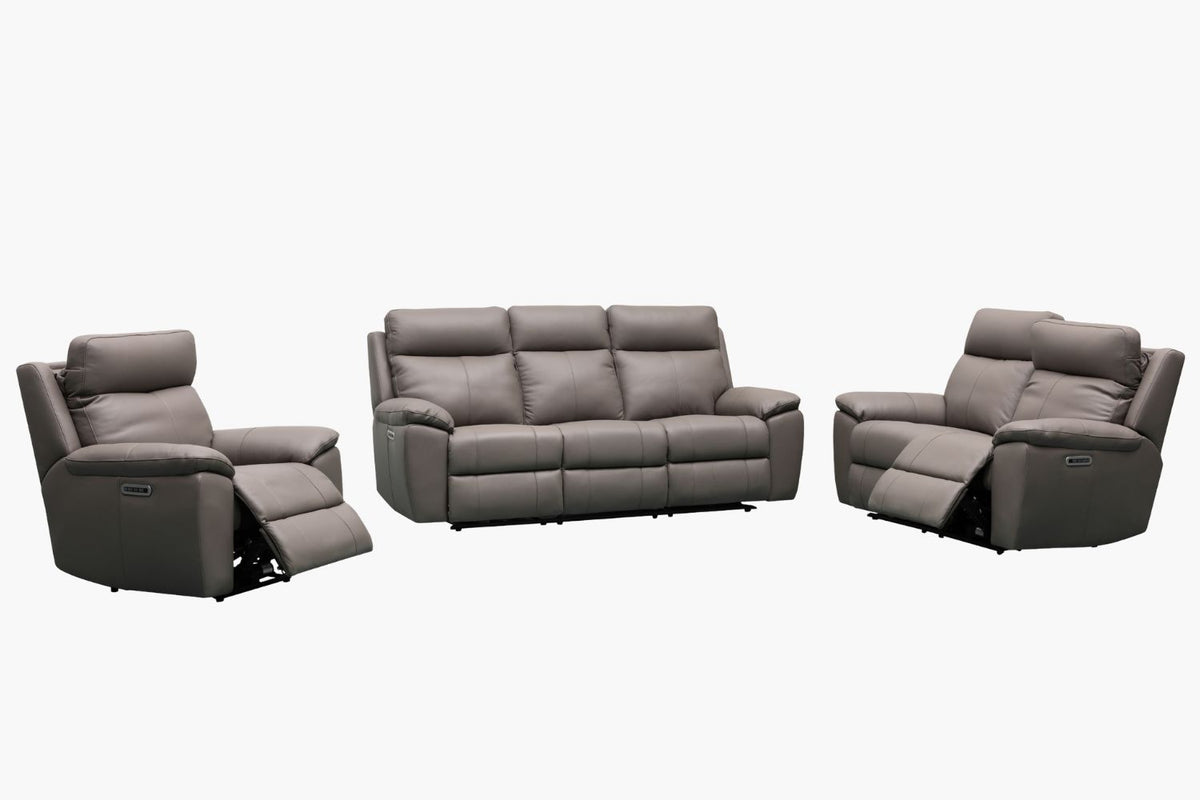 Paterson Full Leather Recliner Suite