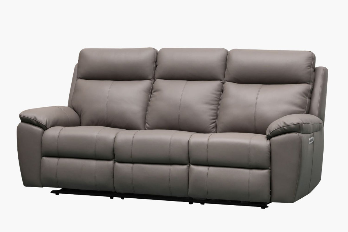 Paterson Full Leather 3 Seater Electric Recliner