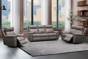 Paterson Full Leather Recliner Suite