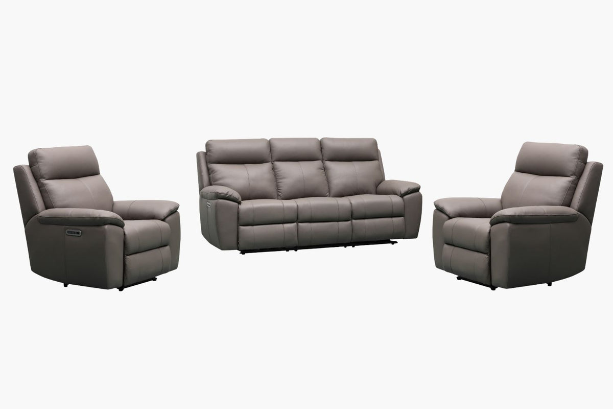 Paterson Full Leather Recliner Suite - 3EE+1E+1E