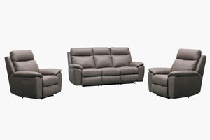 Paterson Full Leather Recliner Suite - 3EE+1E+1E