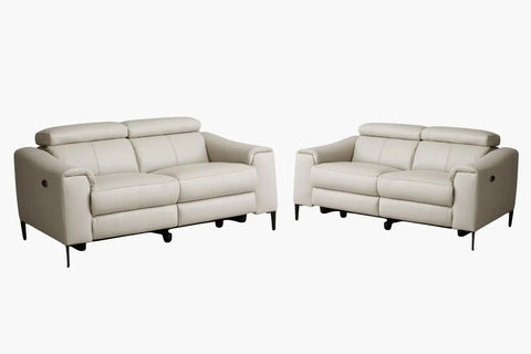 Rivera Leather Recliner Suite - Cream - Adore Home Living - Da Vinci Collection - bd2024, DAVINCI, Leather Sofa, sale, sofa sets