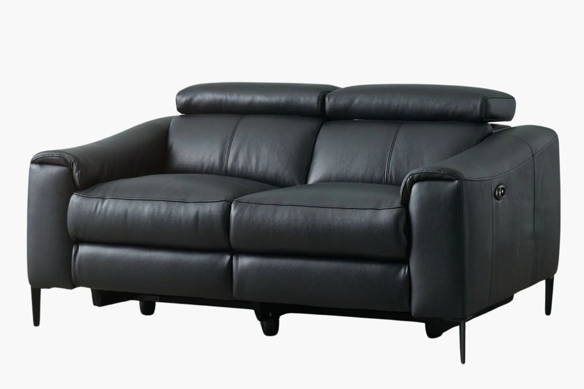 Rivera Leather Recliner Suite - Black