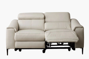 Rivera Leather Recliner Suite - Cream