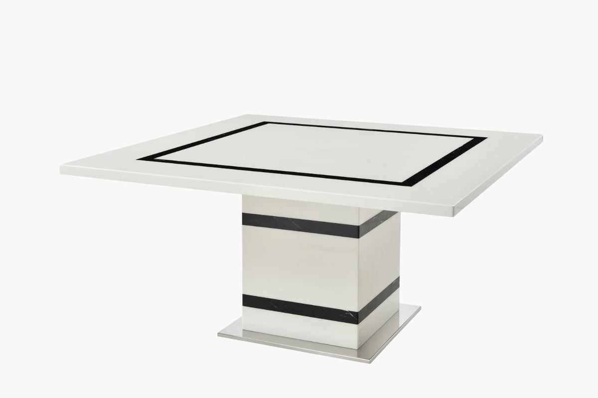 Tahana Marble Square Dining Table - White