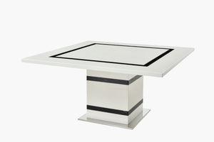 Tahana Marble Square Dining Table - Space Grey