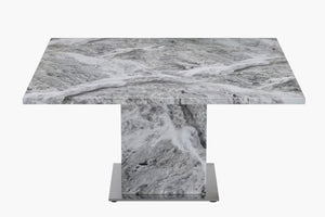 Tahana Marble Square Dining Table - Space Grey