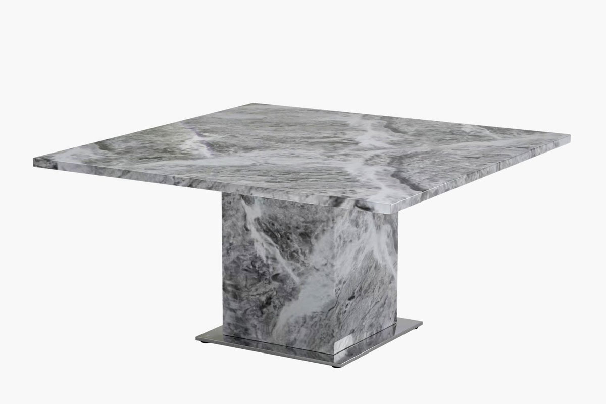 Tahana Marble Square Dining Table - Space Grey