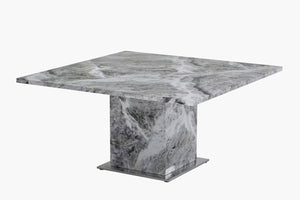 Tahana Marble Square Dining Table - White